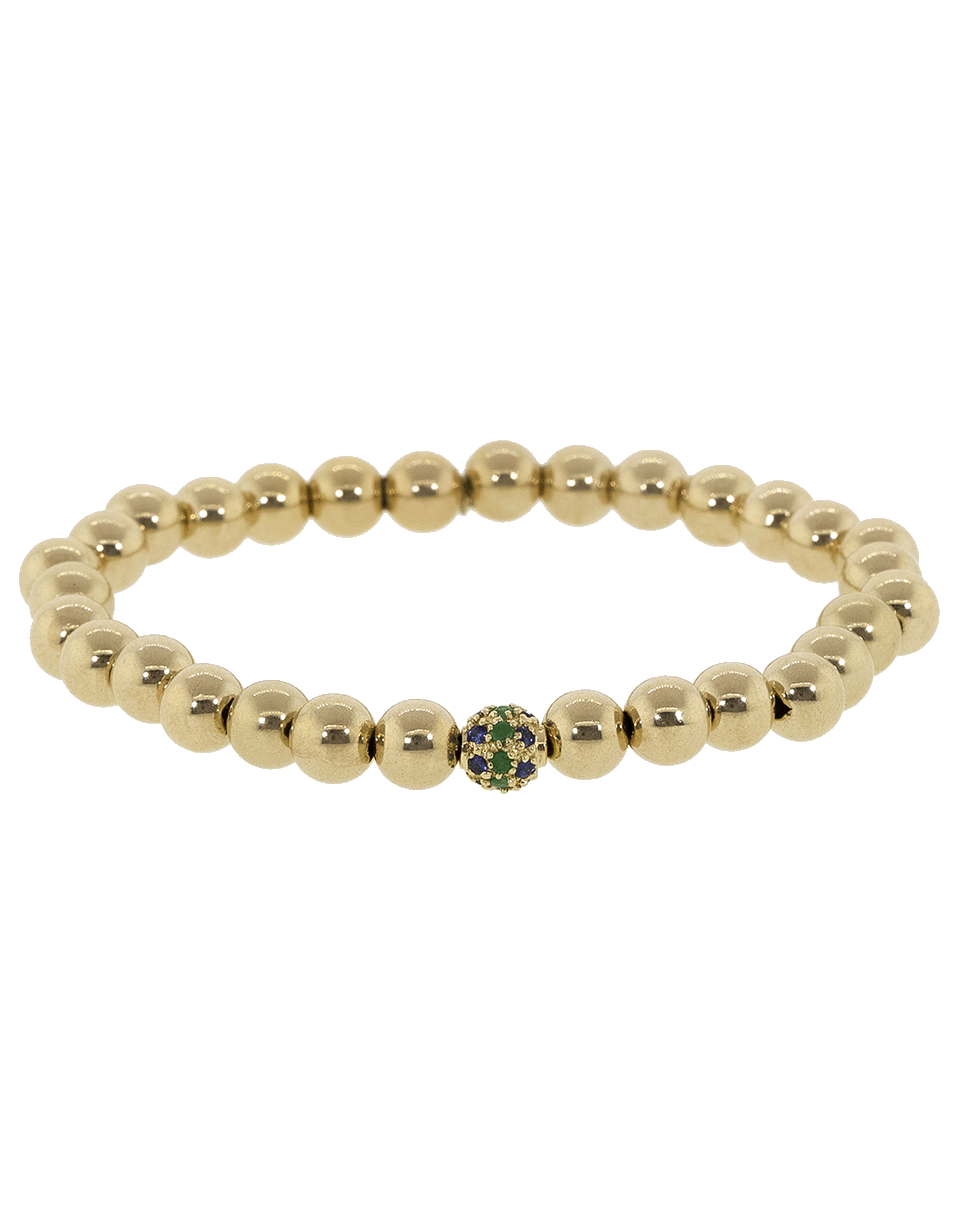 SYDNEY EVAN-Ombre Pave Bead Charm Bracelet-YELLOW GOLD