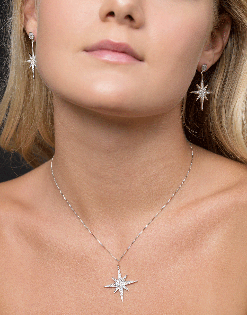 SYDNEY EVAN-Large Pave Diamond Starburst Necklace-WHITE GOLD