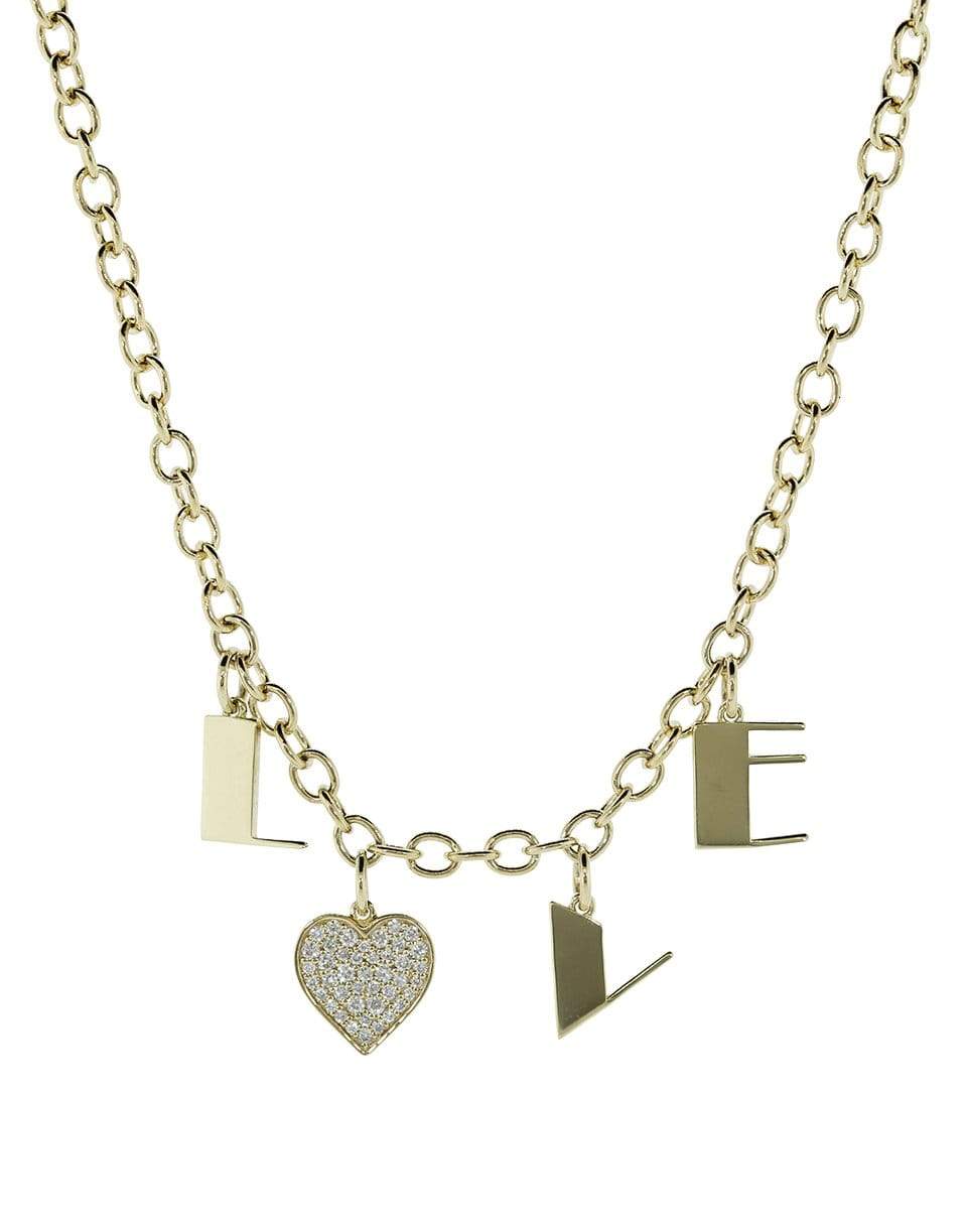 SYDNEY EVAN-Love Charm Necklace-YELLOW GOLD