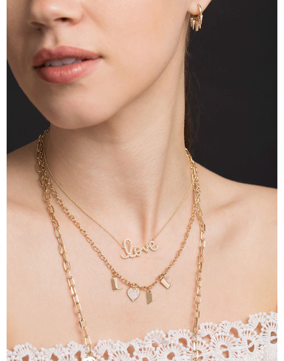 SYDNEY EVAN-Love Charm Necklace-YELLOW GOLD