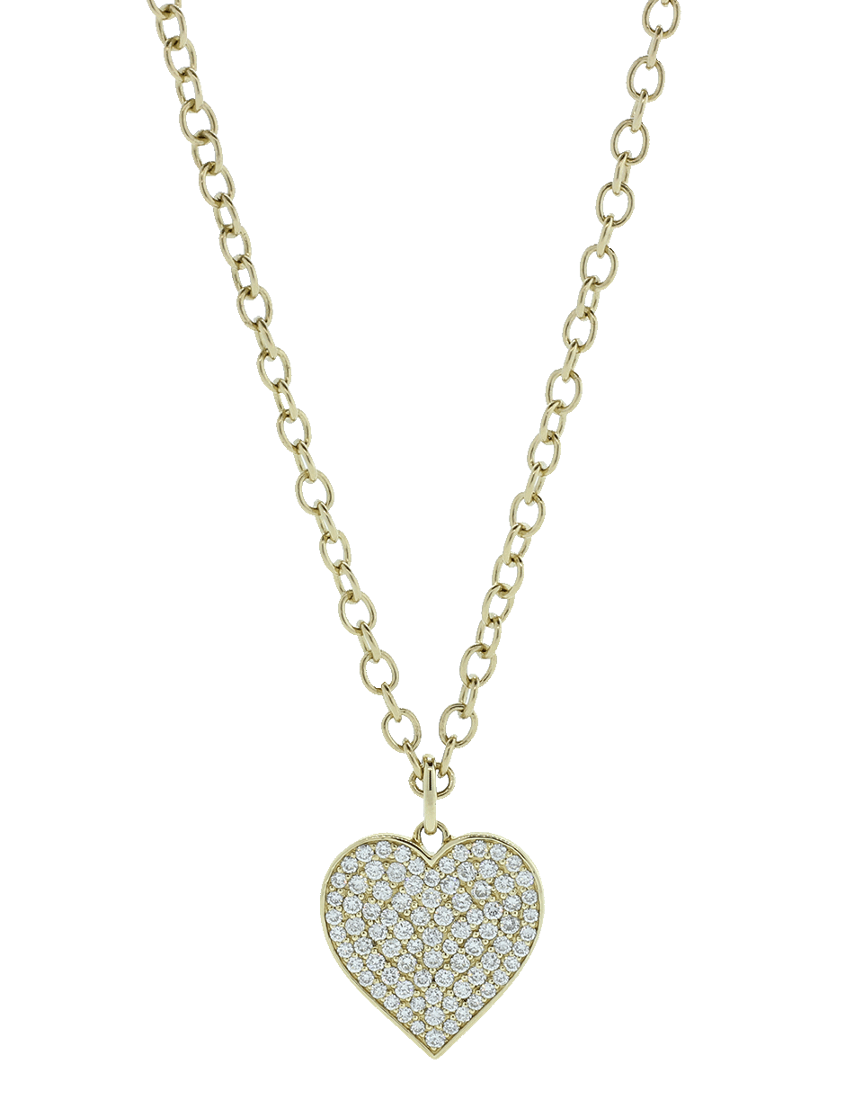 SYDNEY EVAN-Pave Diamond Heart Necklace-YELLOW GOLD