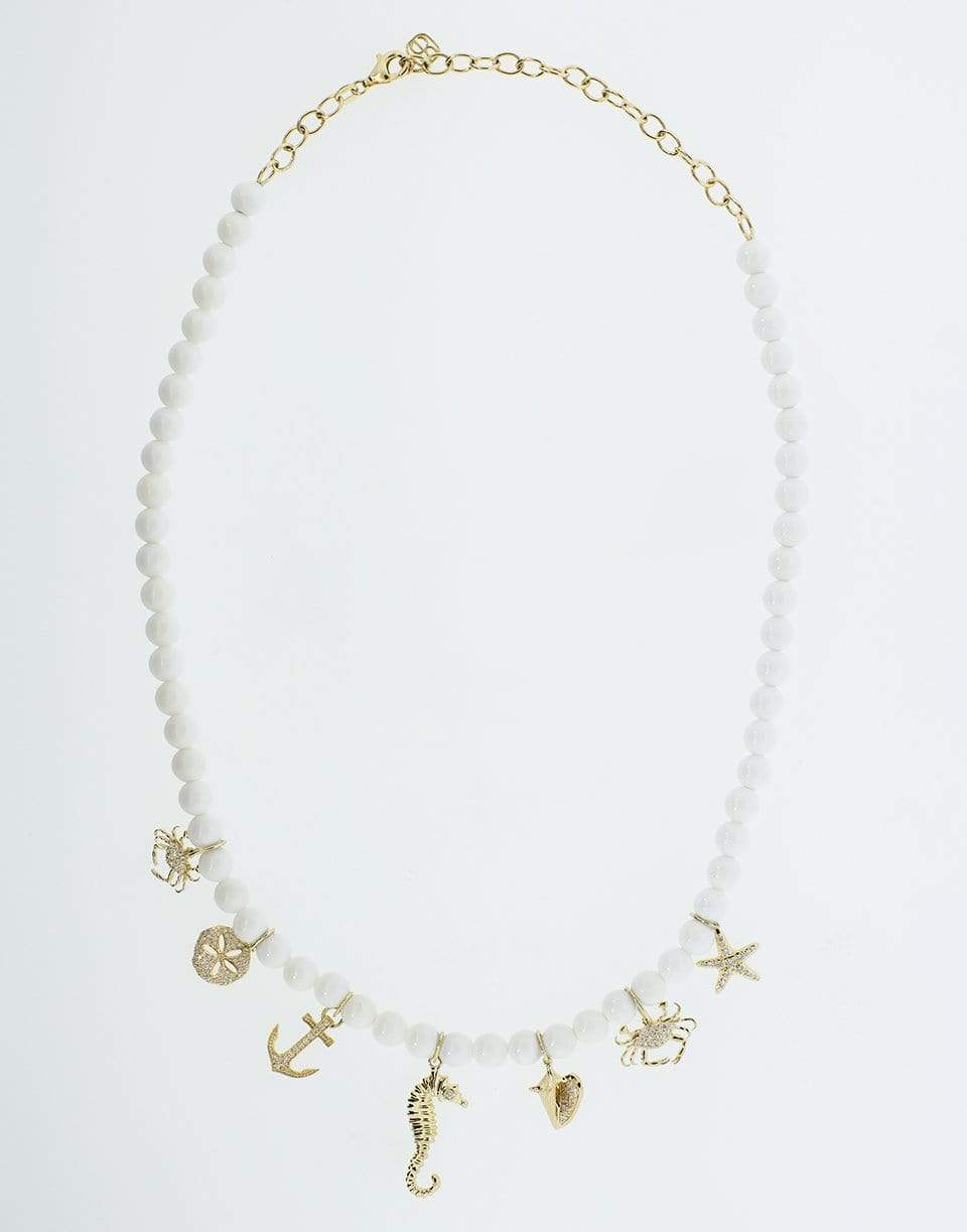 SYDNEY EVAN-Sea Charm Necklace-YELLOW GOLD