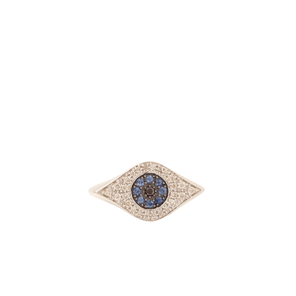 SYDNEY EVAN-Evil Eye Diamond Ring-WHITE GOLD