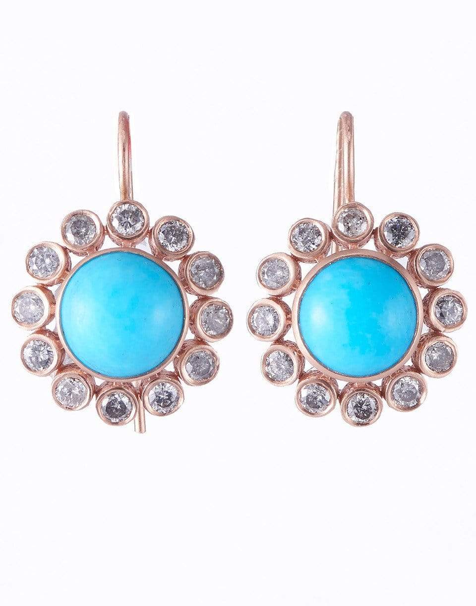 Turquoise and Diamond Earrings JEWELRYFINE JEWELEARRING SYLVA & CIE   