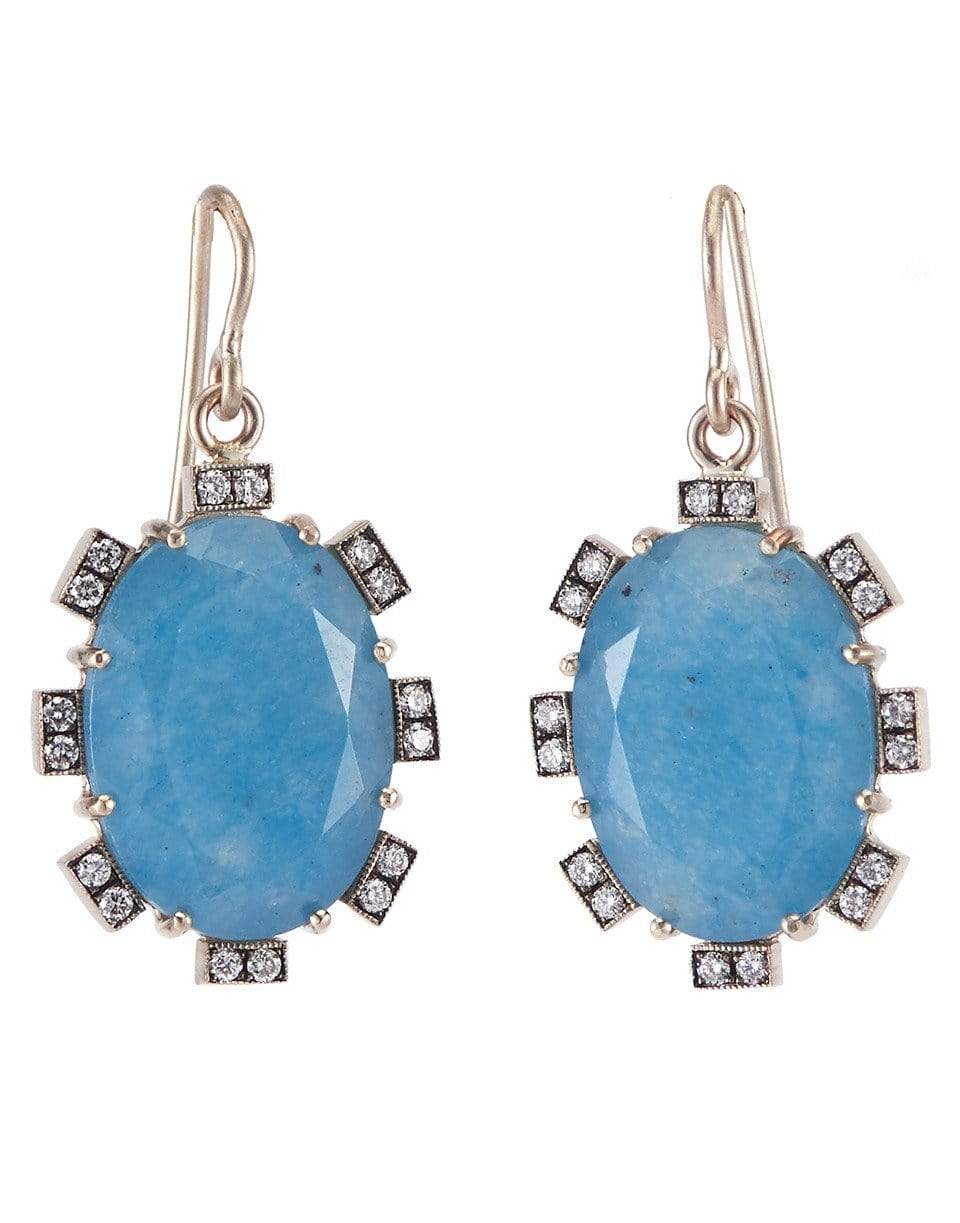 Blue Quartz and Diamond Earrings JEWELRYFINE JEWELEARRING SYLVA & CIE   