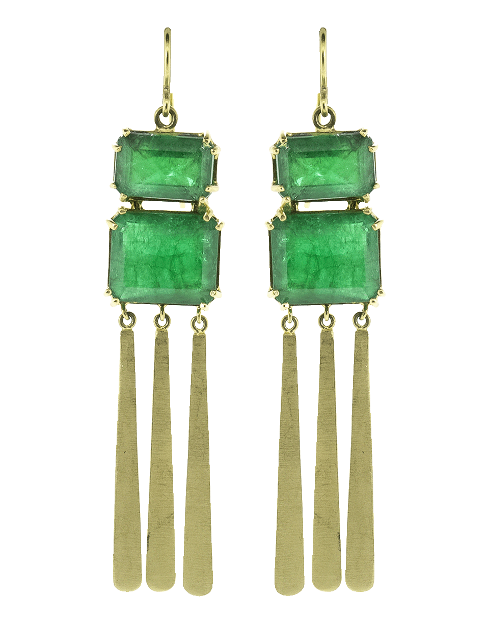 Emerald Tassel Earrings JEWELRYFINE JEWELEARRING SYLVA & CIE   