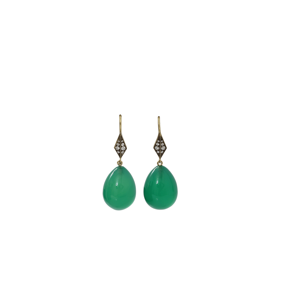 Green Agate Drop Earrings JEWELRYFINE JEWELEARRING SYLVA & CIE   
