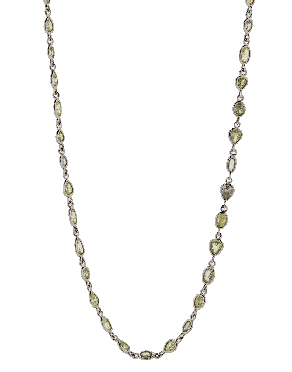 SYLVA & CIE-Fancy Yellow Diamond Necklace-WHITE GOLD