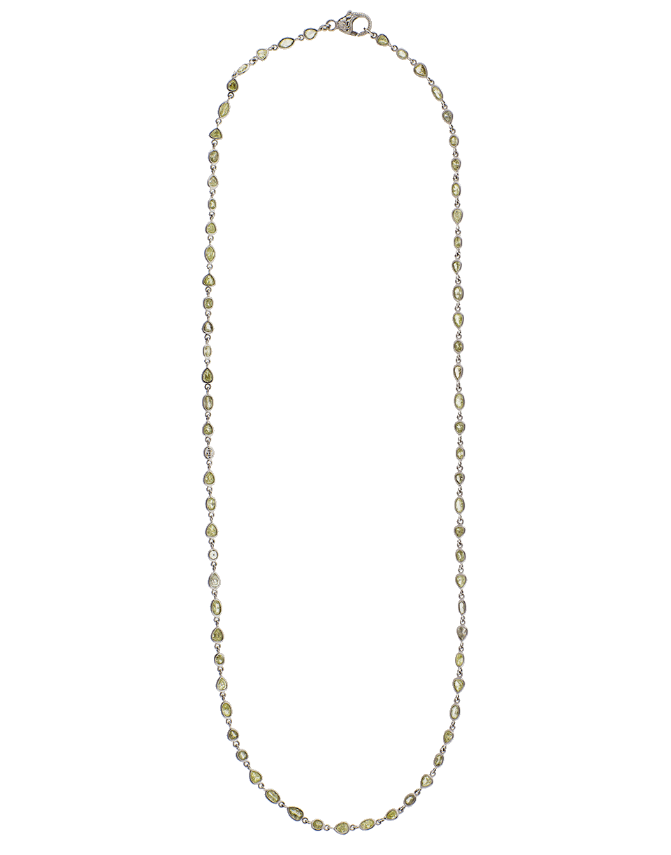 SYLVA & CIE-Fancy Yellow Diamond Necklace-WHITE GOLD