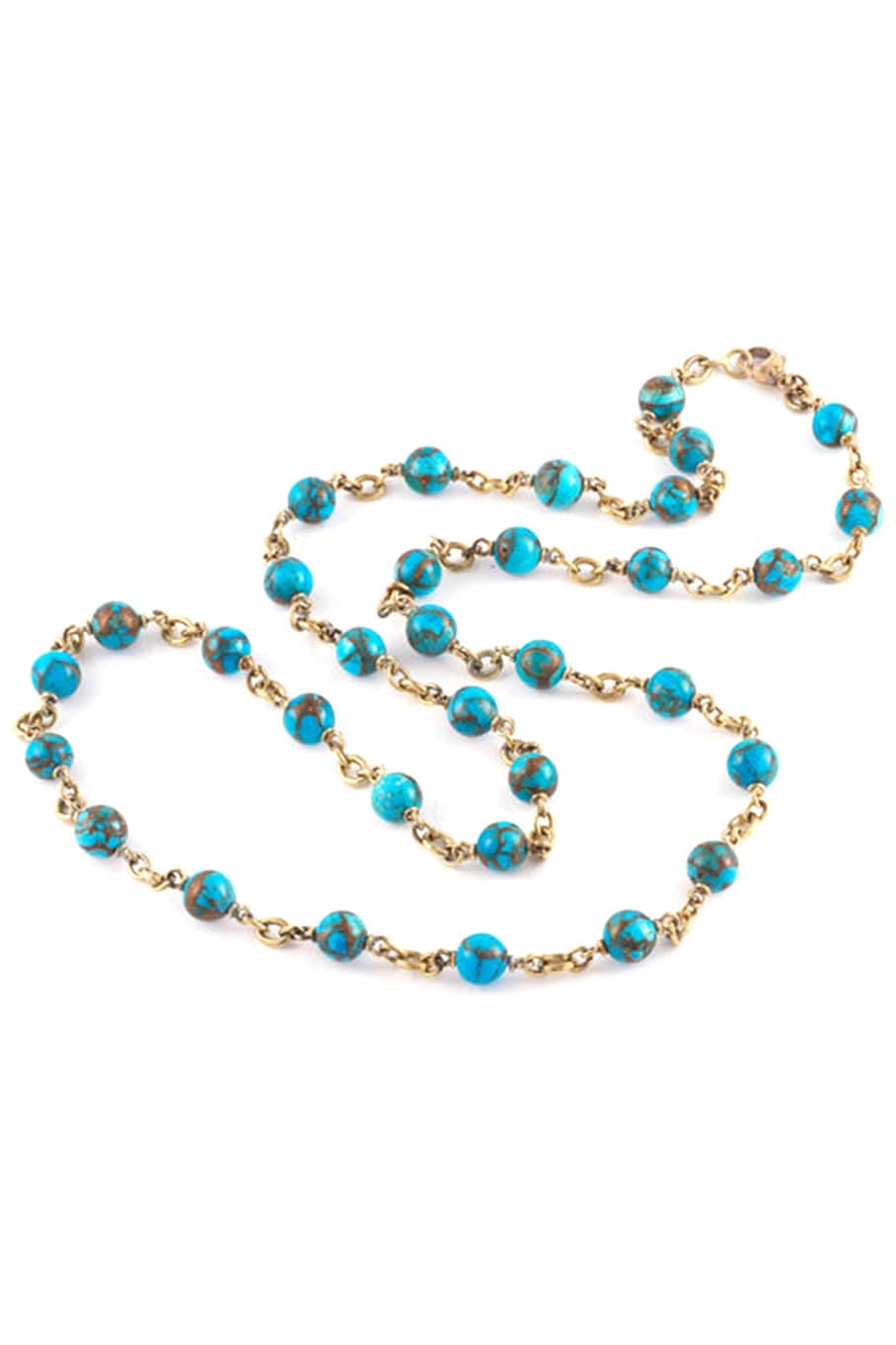 Kingman Turquoise Bead Necklace JEWELRYFINE JEWELNECKLACE O SYLVA & CIE   