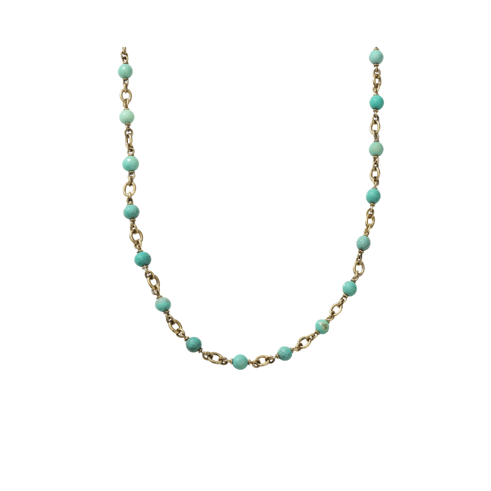 SYLVA & CIE-Moss Green Opal Necklace-YELLOW GOLD