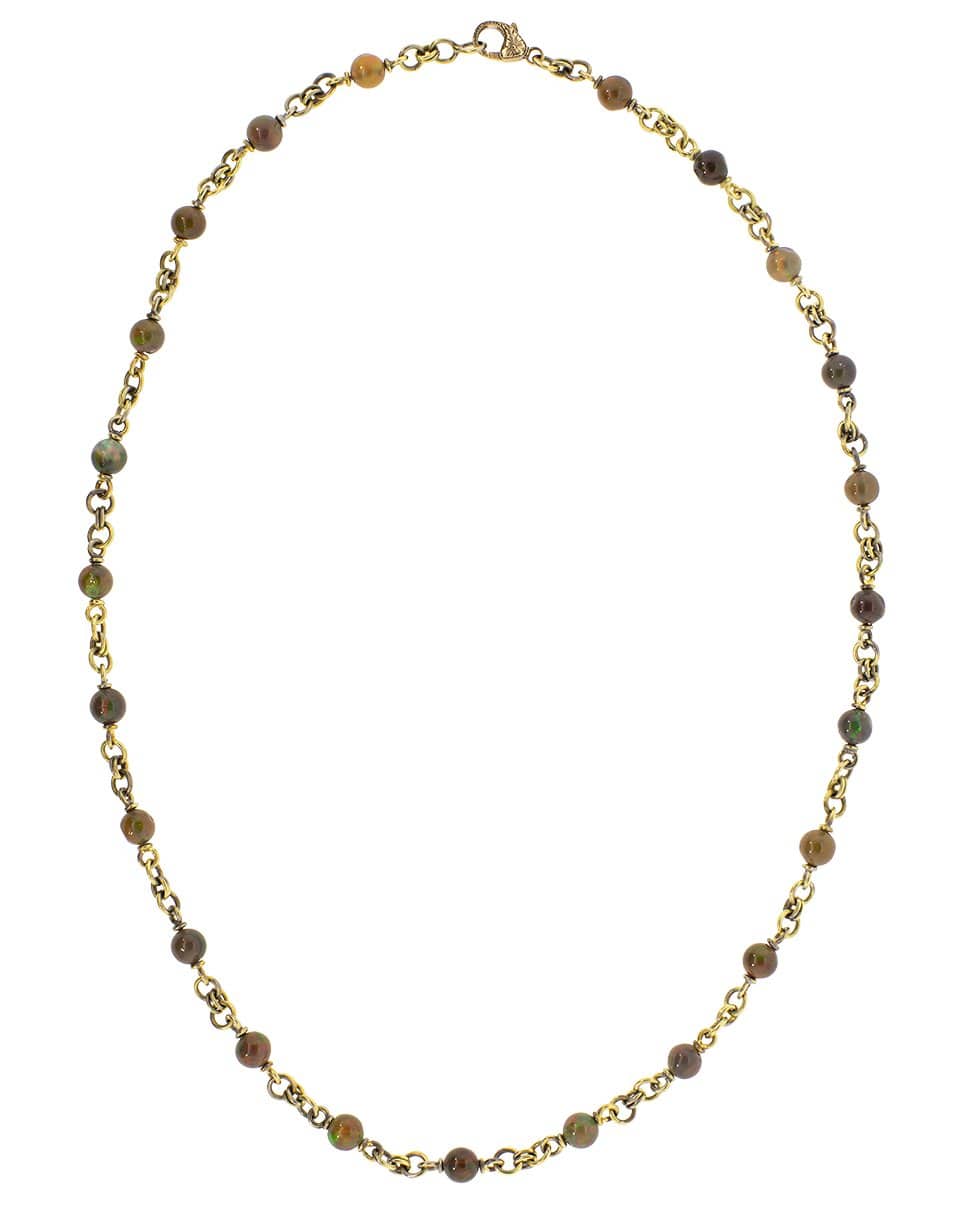 SYLVA & CIE-Opal Bead Necklace-YELLOW GOLD