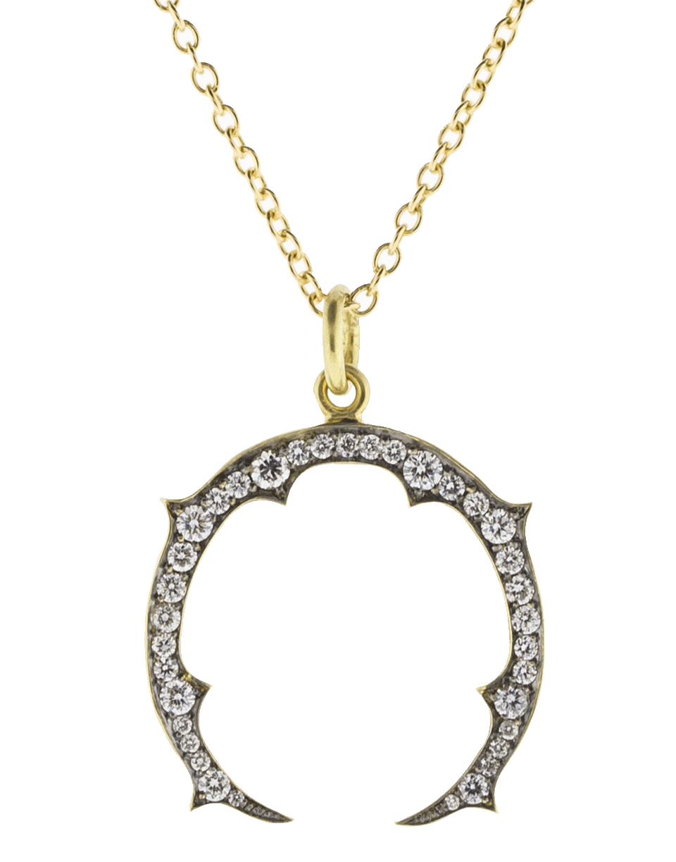 SYLVA & CIE-Small Horseshoe Pendant Necklace-YELLOW GOLD