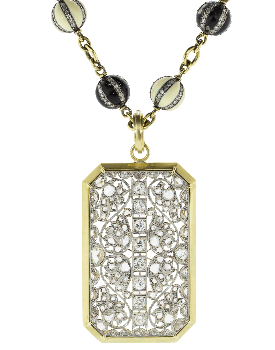 SYLVA & CIE-Belle Epoque Diamond Pendant-YELLOW GOLD