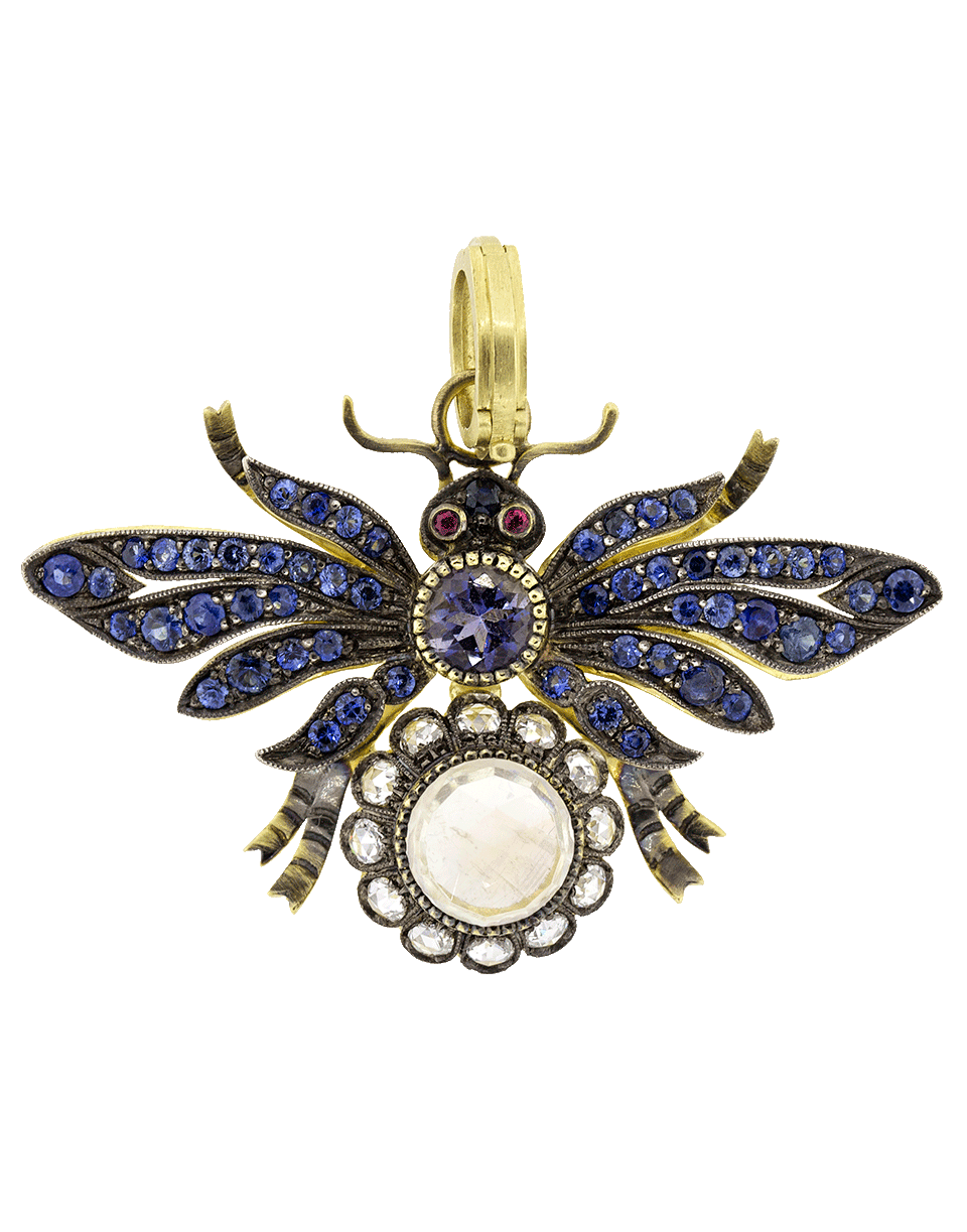 SYLVA & CIE-Blue Bug Pendant-YELLOW GOLD