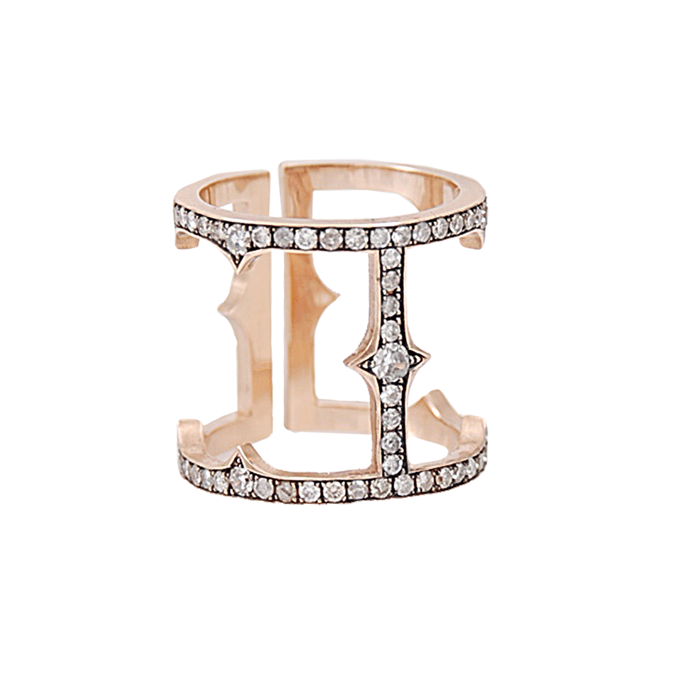 SYLVA & CIE-Diamond Cage Ring-ROSE GOLD