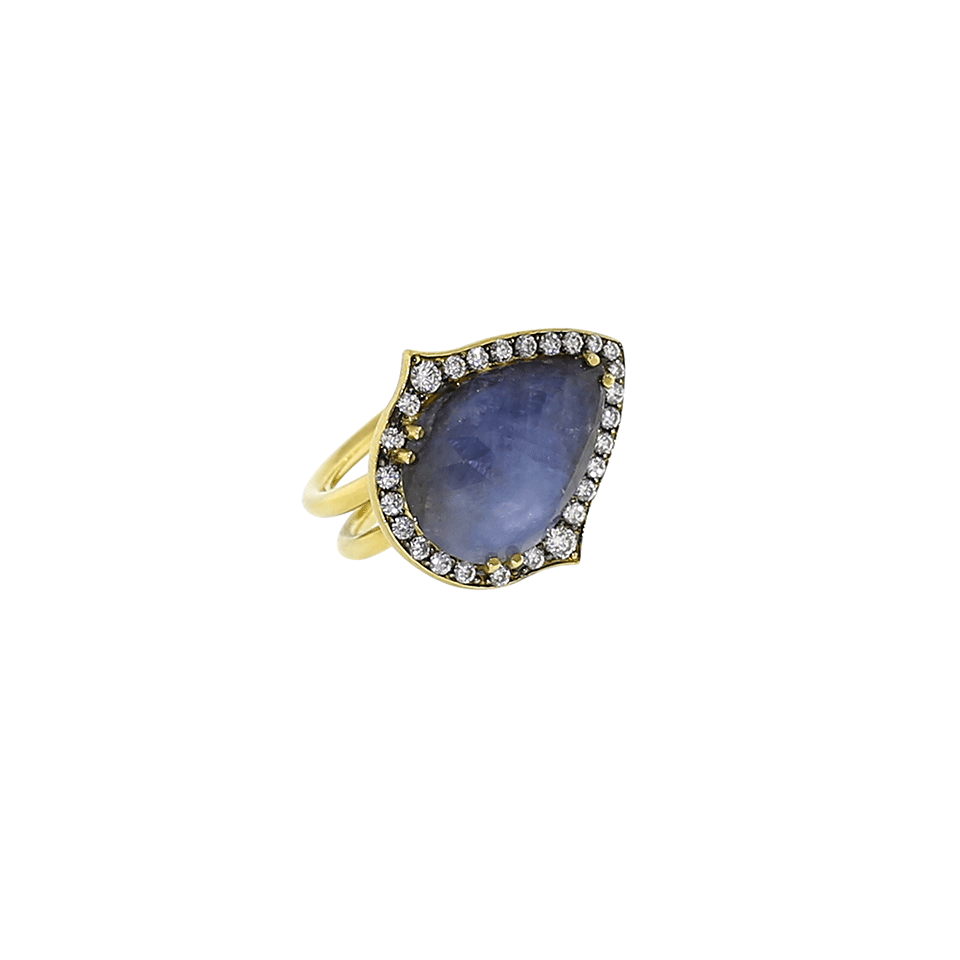 SYLVA & CIE-Pear Shaped Sapphire Ring-YELLOW GOLD