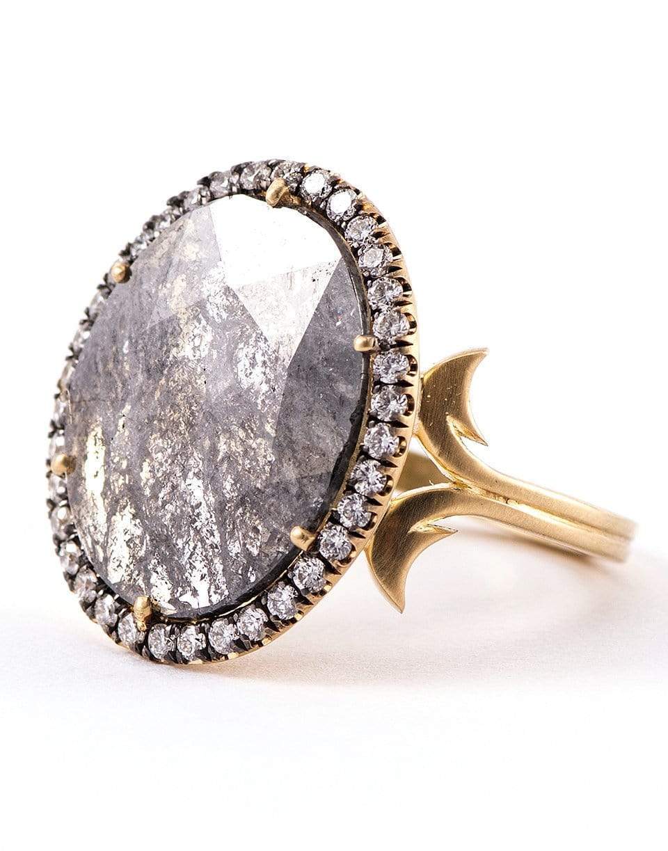 SYLVA & CIE-Oval Rough Cut Diamond Ring-YELLOW GOLD