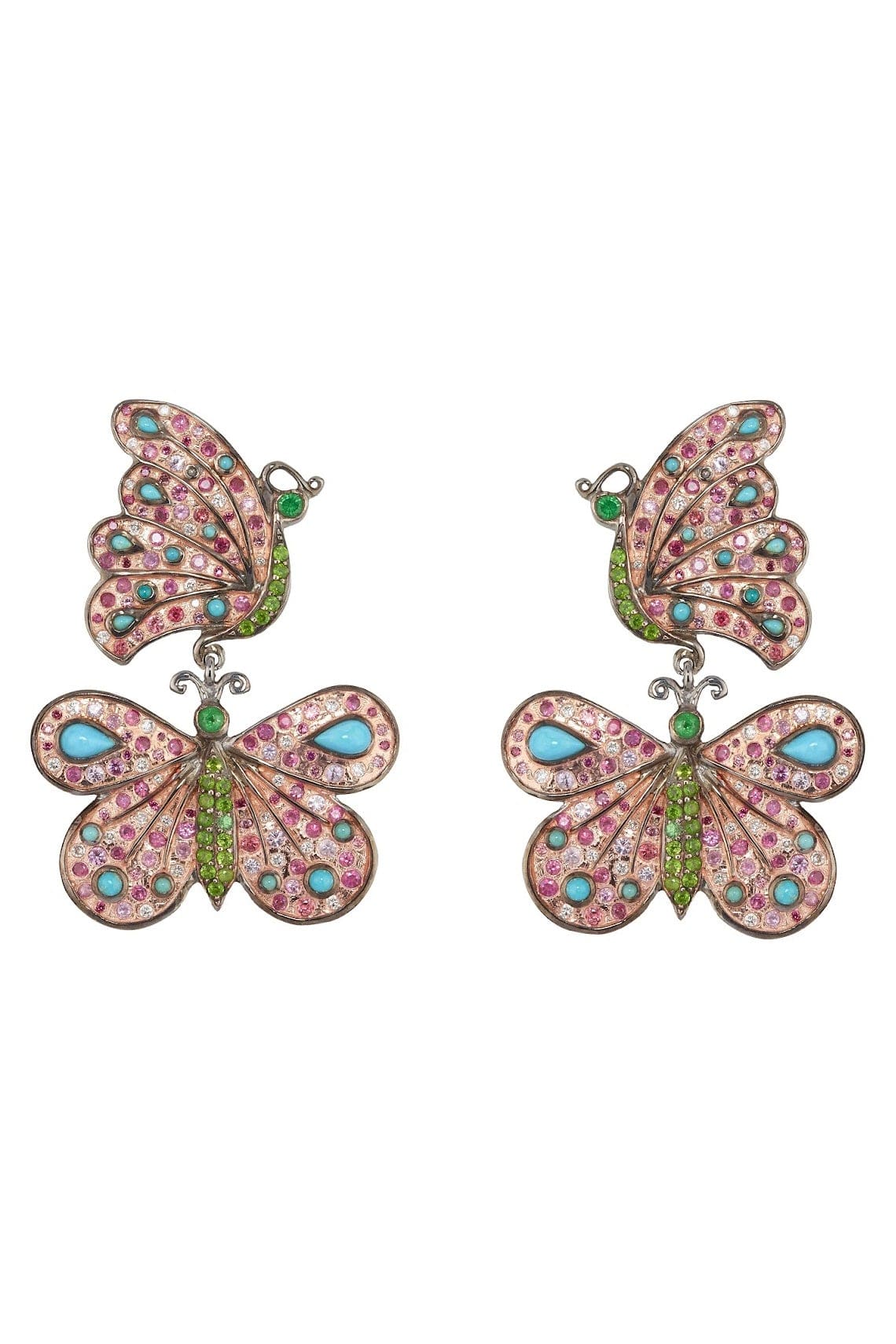 SYLVIE CORBELIN-Medium Butterfly Earrings-SILVER