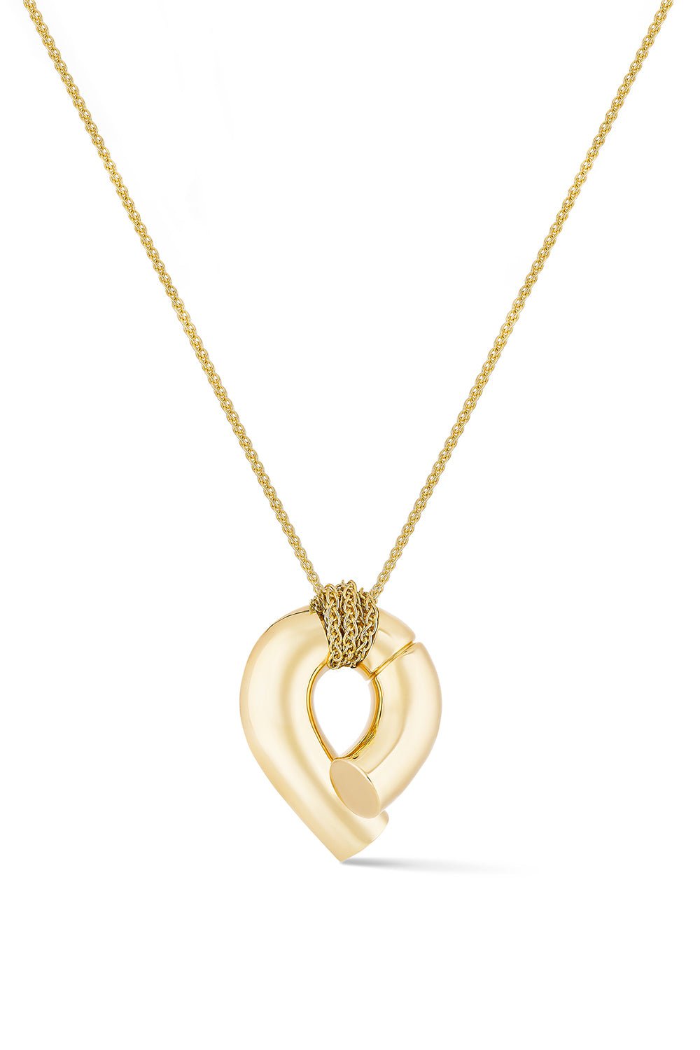 TABAYER-Oera Gold Pendant Necklace-YELLOW GOLD