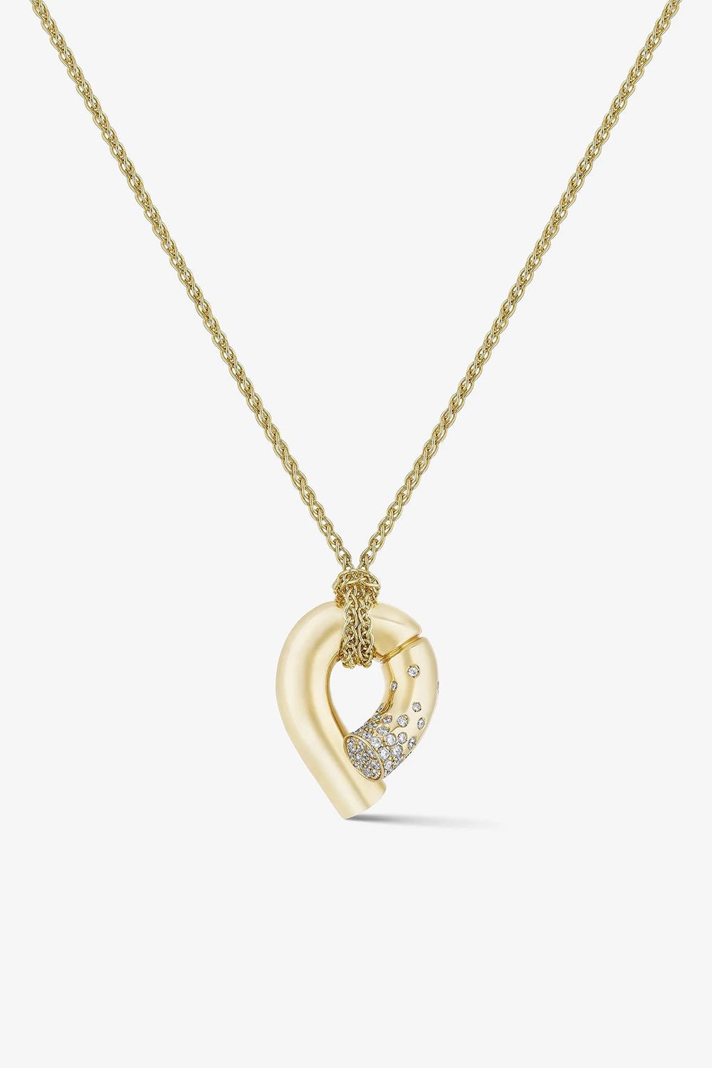 TABAYER-Oera Pave Pendant Necklace-YELLOW GOLD