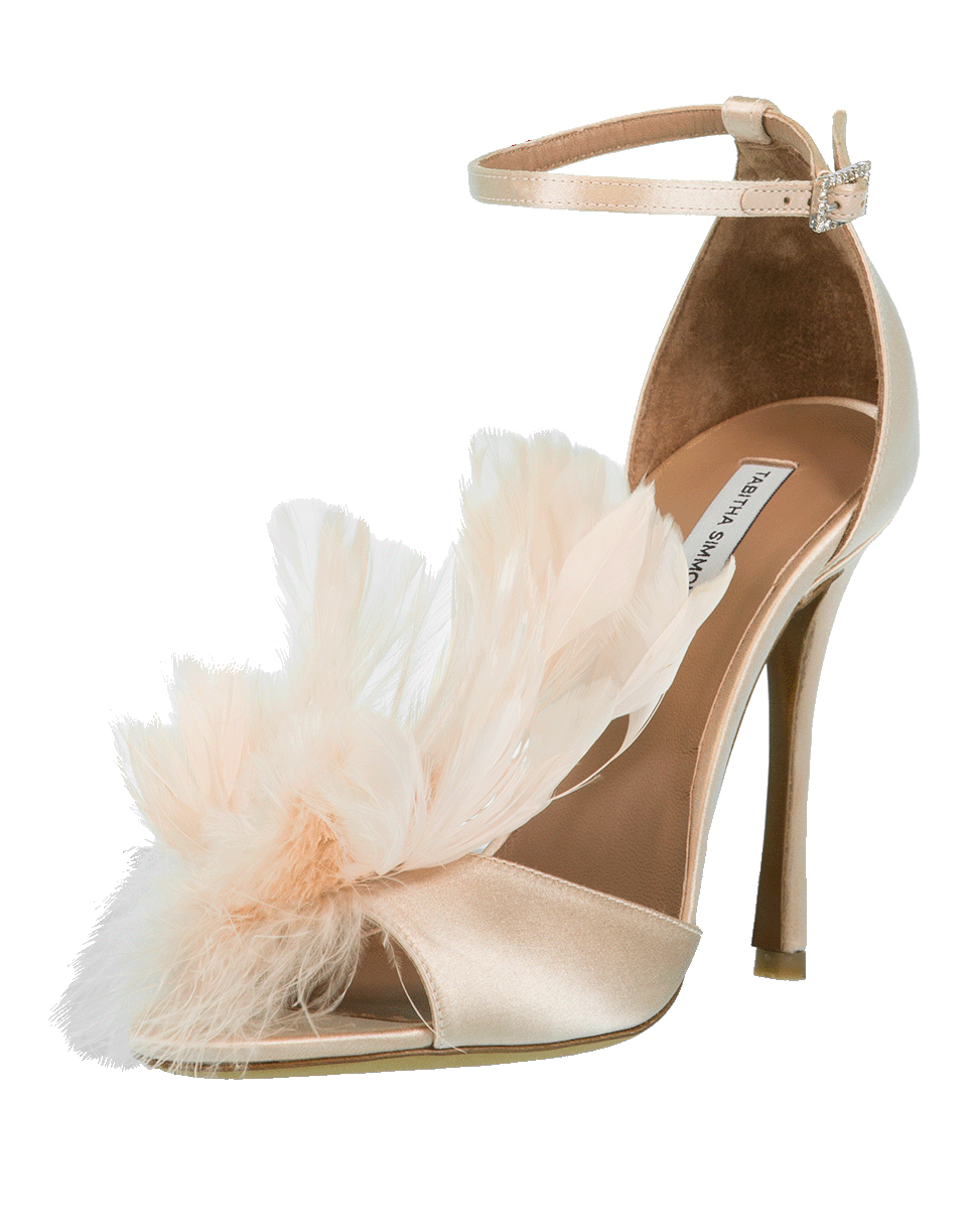 TABITHA SIMMONS-Avary Feather Ankle Wrap Heel-