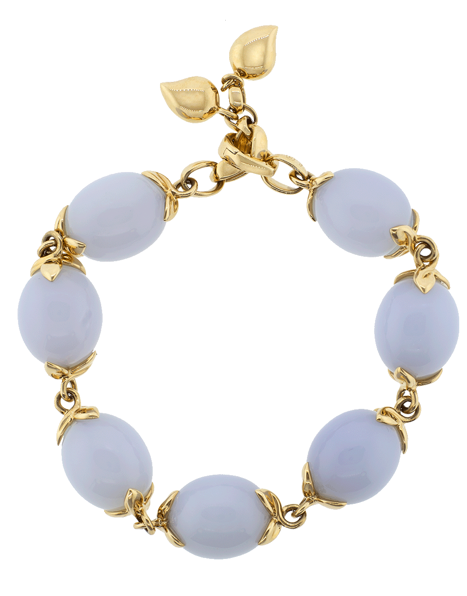 TAMARA COMOLLI-Large Blue Chalcedony Coconut Link Bracelet-ROSE GOLD