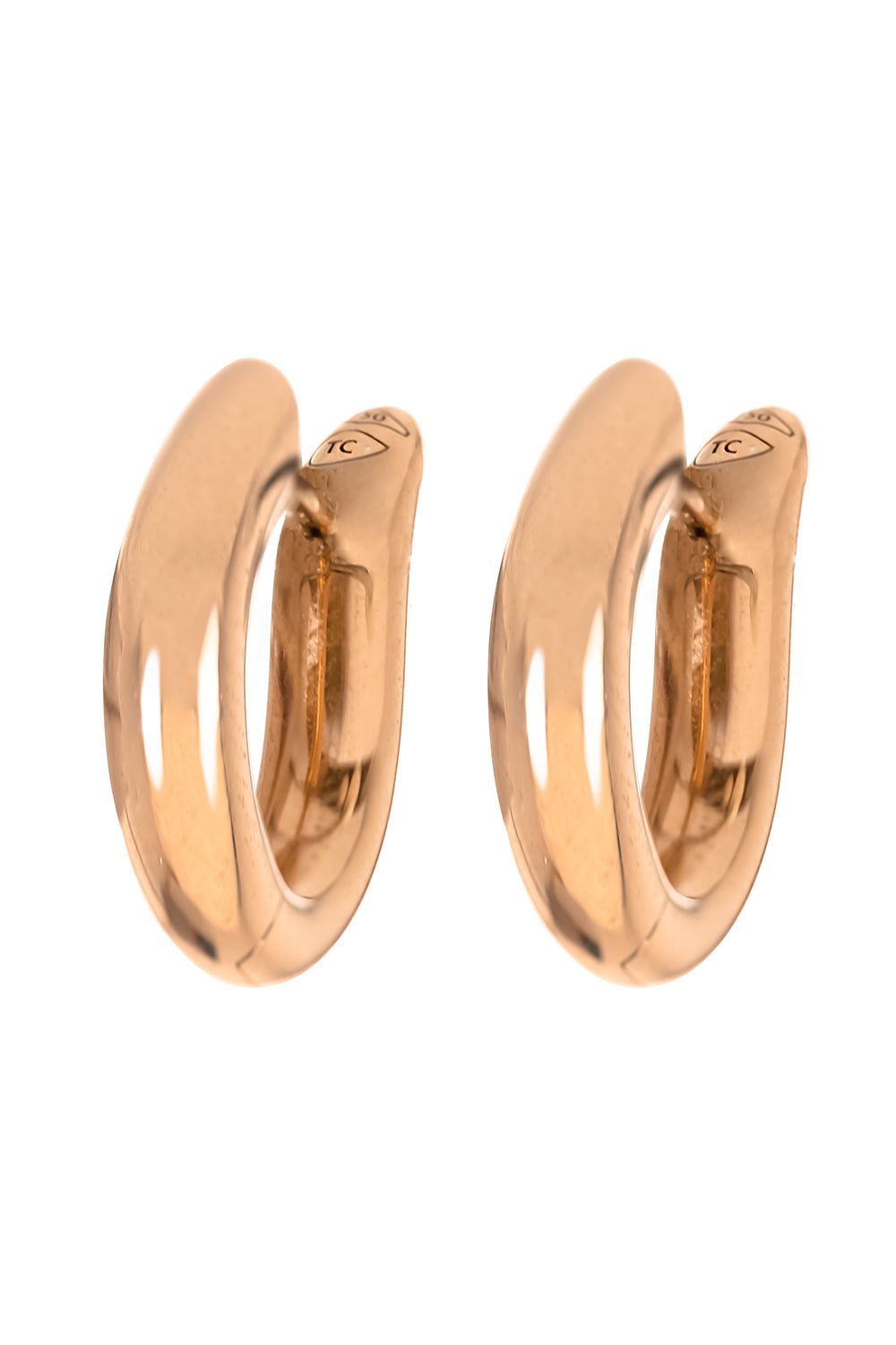 TAMARA COMOLLI-Small Drop Hoop Earrings-ROSE GOLD