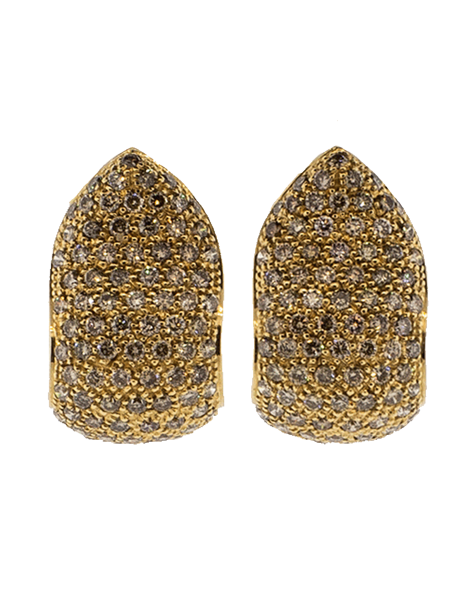 TAMARA COMOLLI-Cognac Diamond Pave Clip Earrings-ROSE GOLD