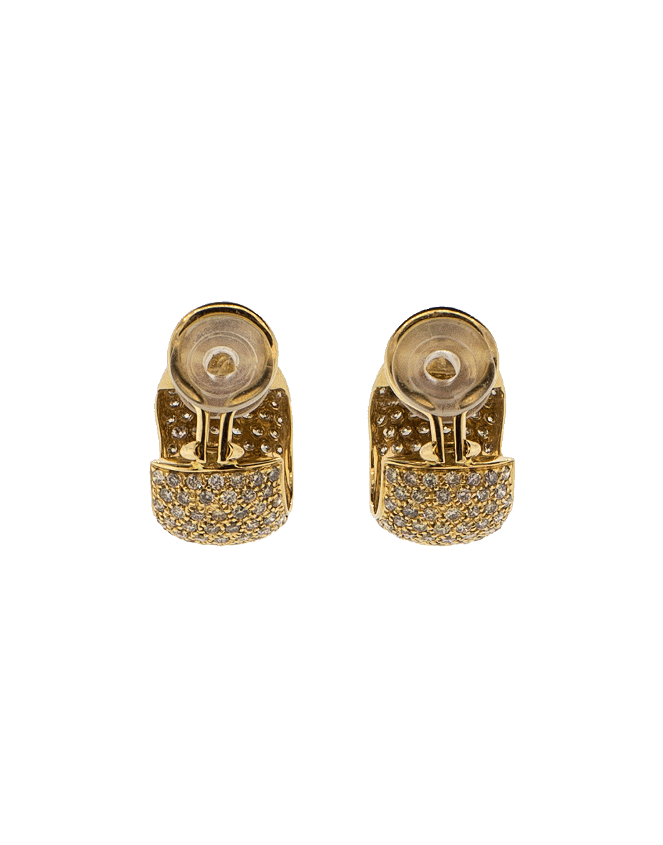TAMARA COMOLLI-Cognac Diamond Pave Clip Earrings-ROSE GOLD