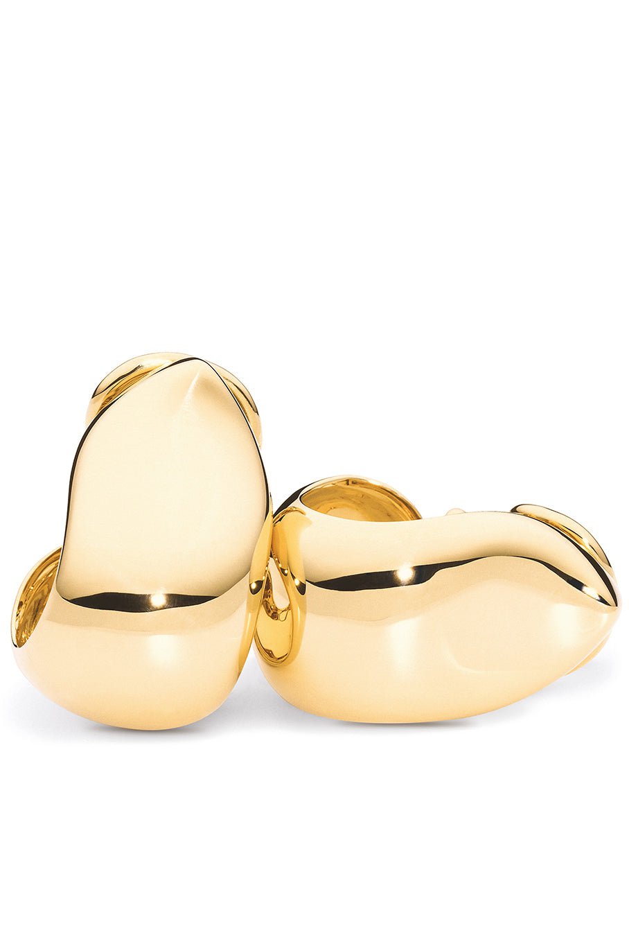 TAMARA COMOLLI-Medium Signature Drop Clip Earrings-YELLOW GOLD