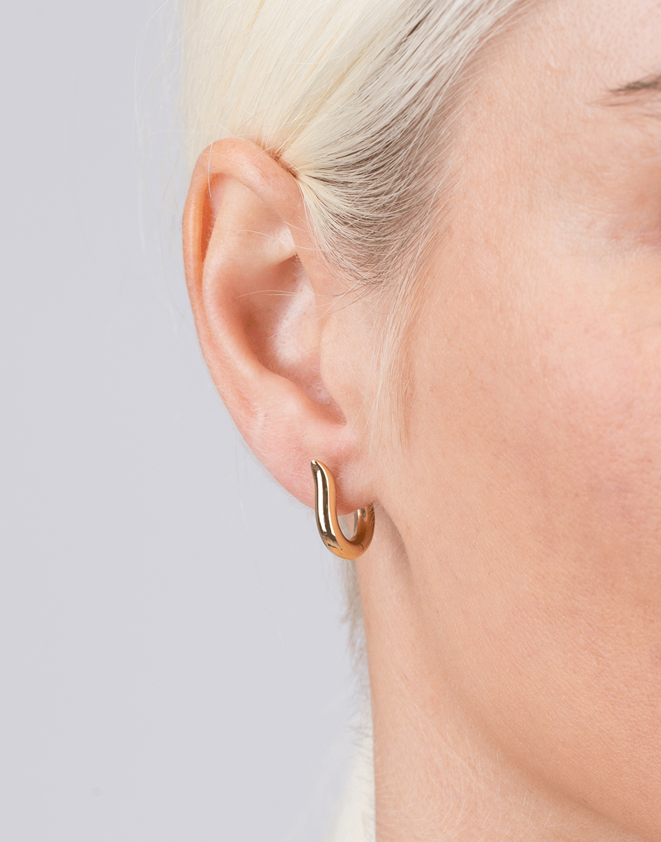 TAMARA COMOLLI-Small Drop Hoop Earrings-YELLOW GOLD