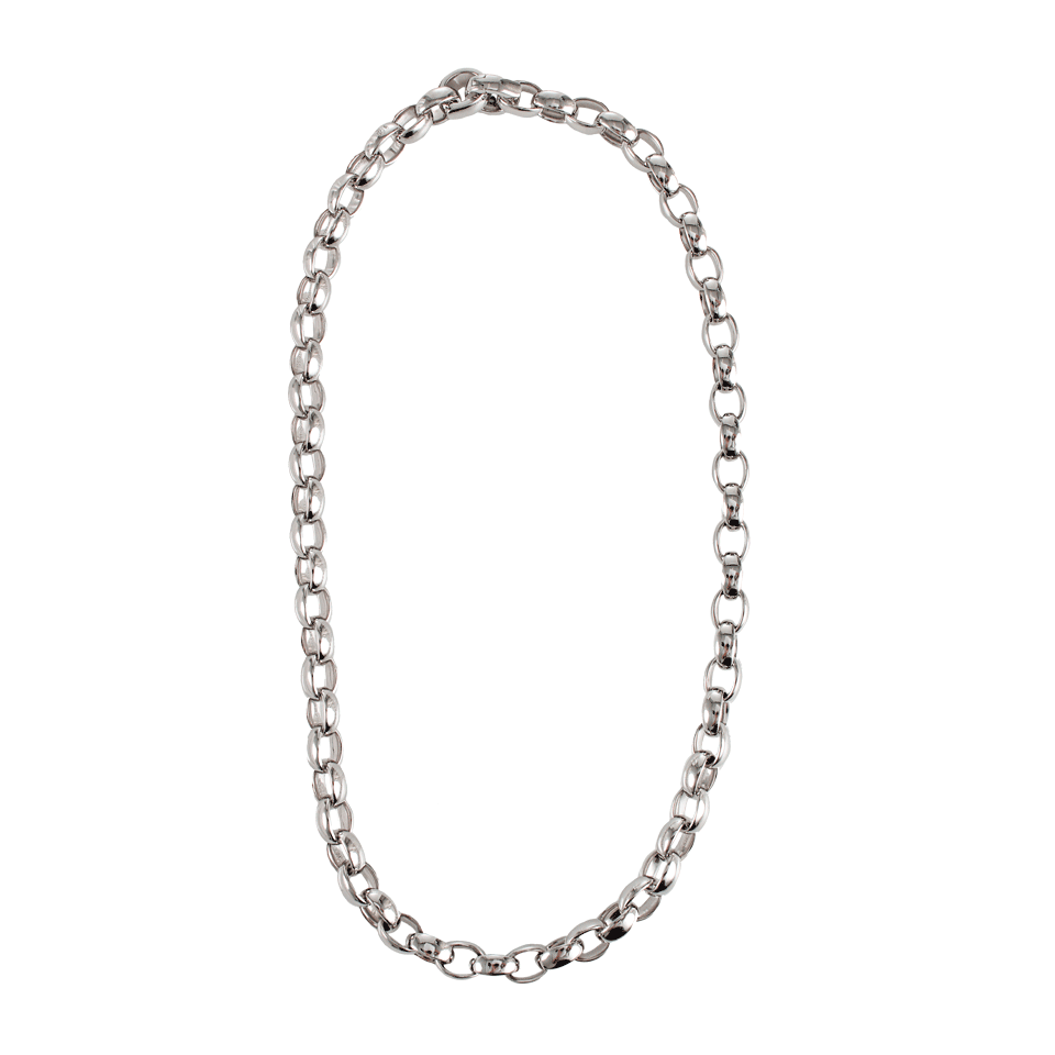 TAMARA COMOLLI-49CM Mini-Roulette Necklace-WHT GOLD