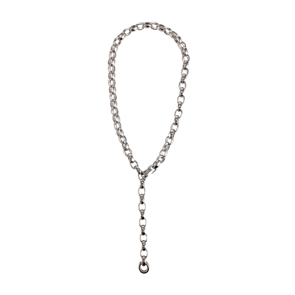TAMARA COMOLLI-49CM Mini-Roulette Necklace-WHT GOLD