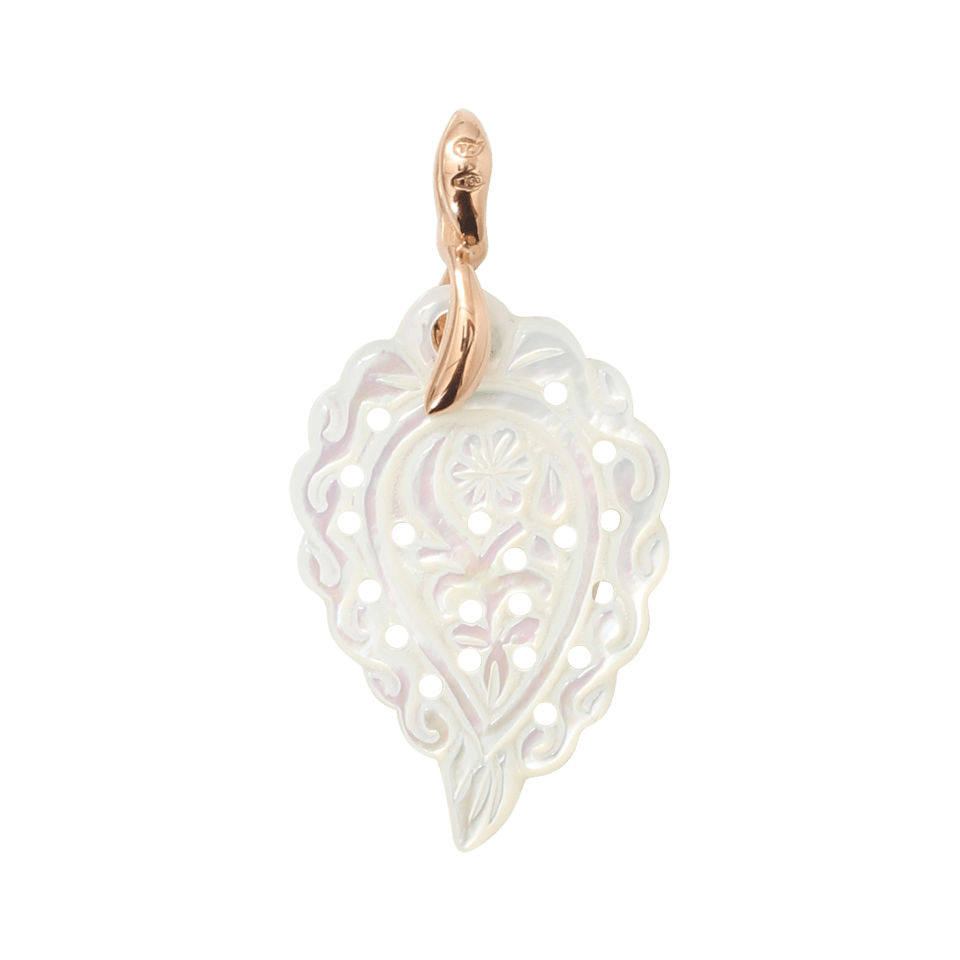 TAMARA COMOLLI-Medium Carved Mother Of Pearl India Pendant-ROSE GOLD