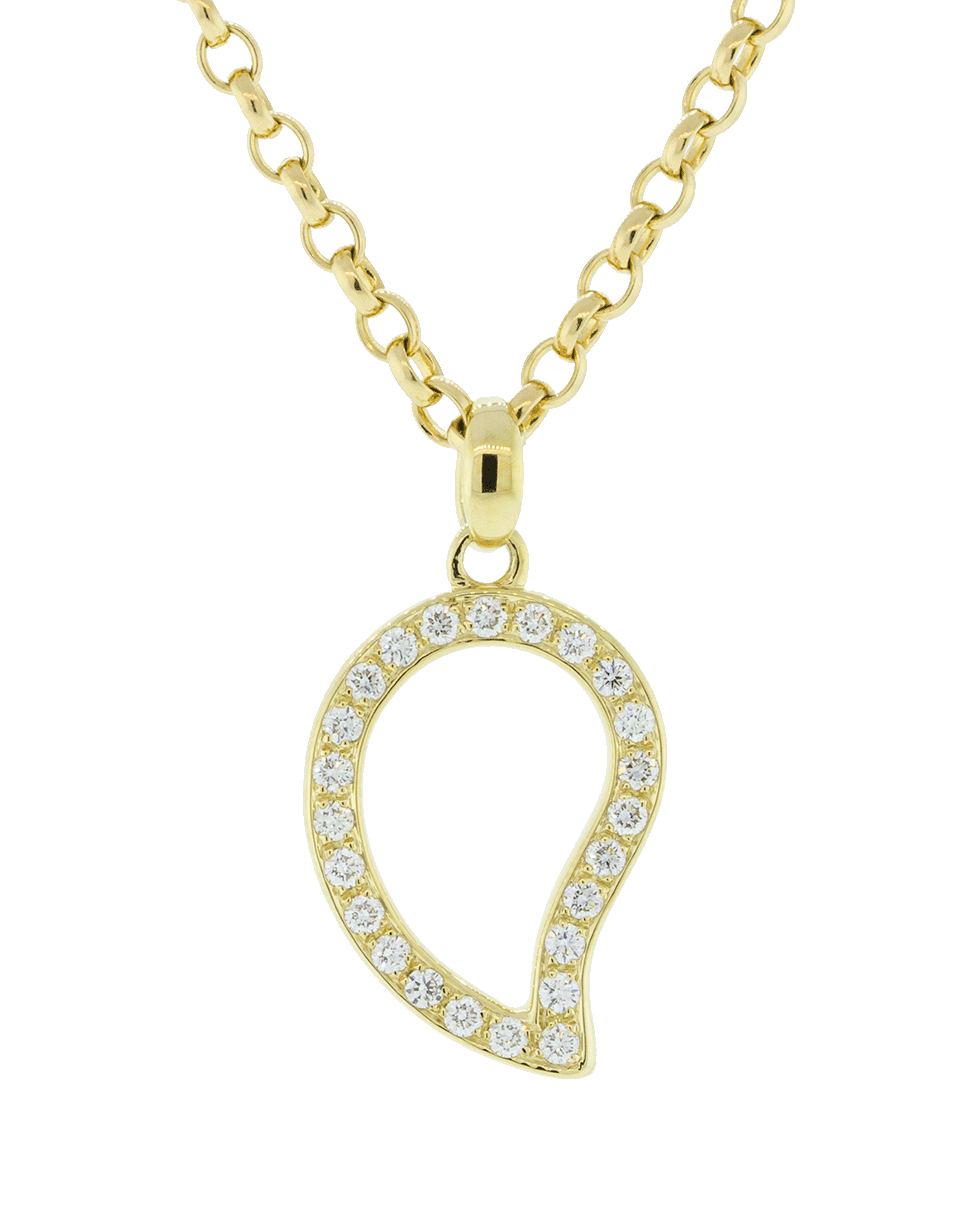 TAMARA COMOLLI-Large Pave Diamond Signature Pendant-YELLOW GOLD