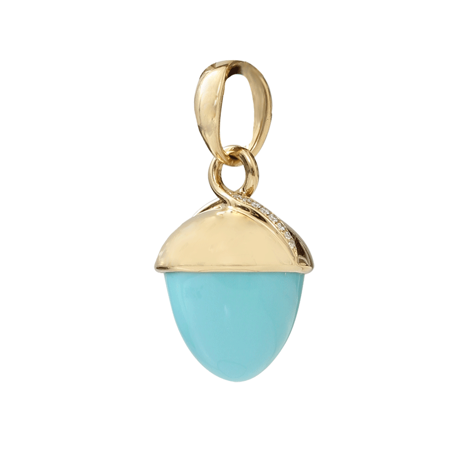 TAMARA COMOLLI-XL Turquoise Mikado Bouquet Pendant-YELLOW GOLD