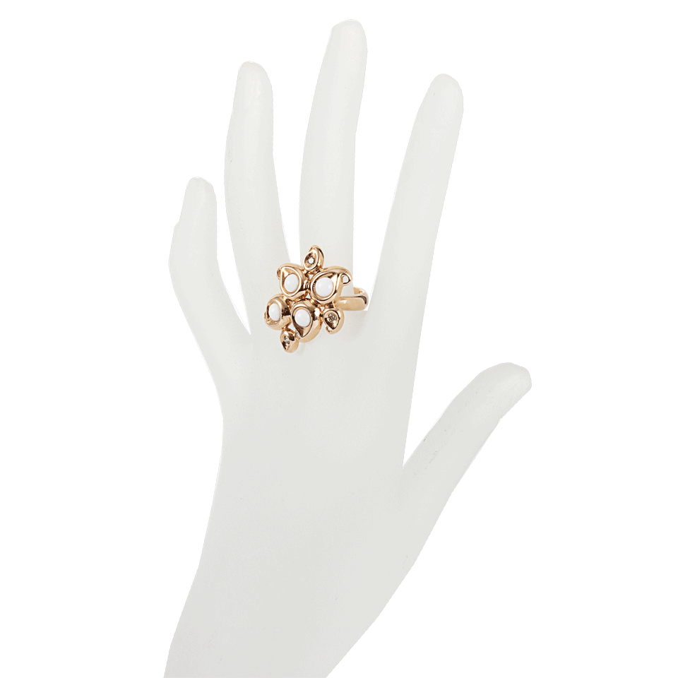 TAMARA COMOLLI-Diamond Paisley Flower Ring-R GOLD