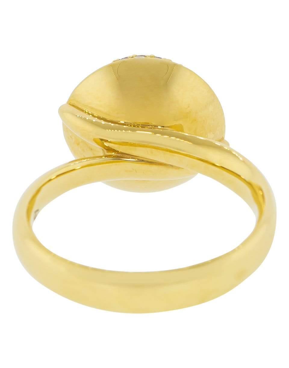 TAMARA COMOLLI-Large Pave Diamond Bouton Ring-YELLOW GOLD