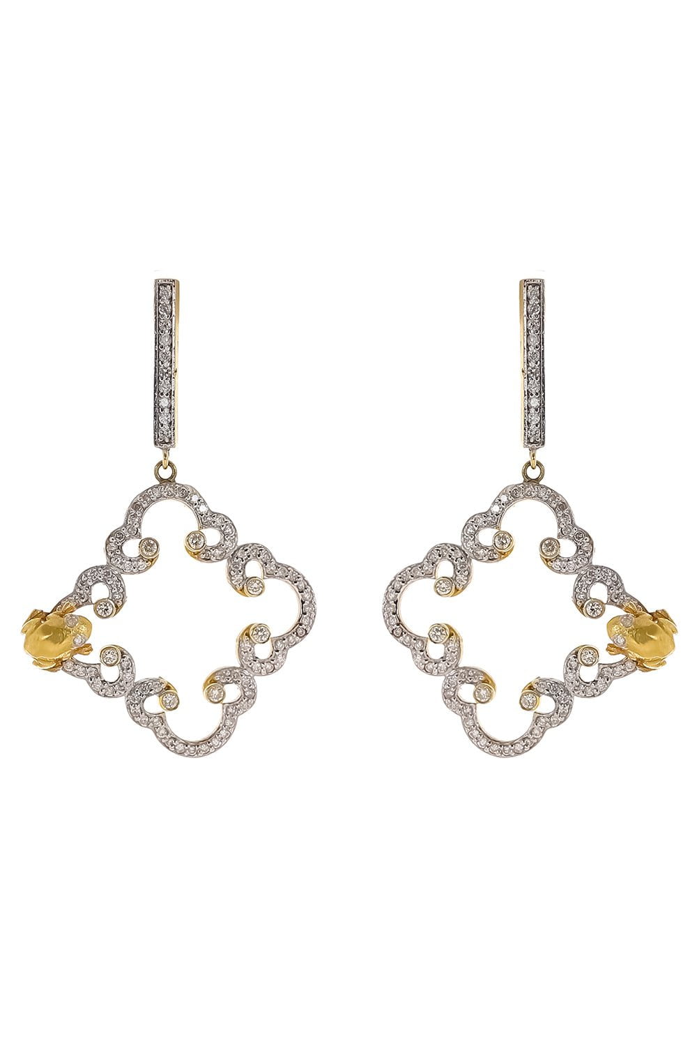 TANYA FARAH-Royal Couture Medium Cloud Earrings-YELLOW GOLD