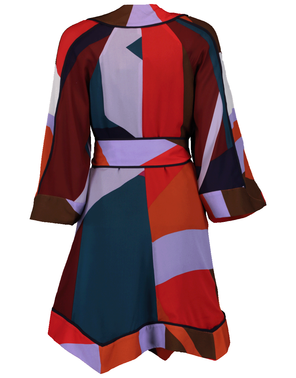 TANYA TAYLOR-Color Block Print Sheila Dress-