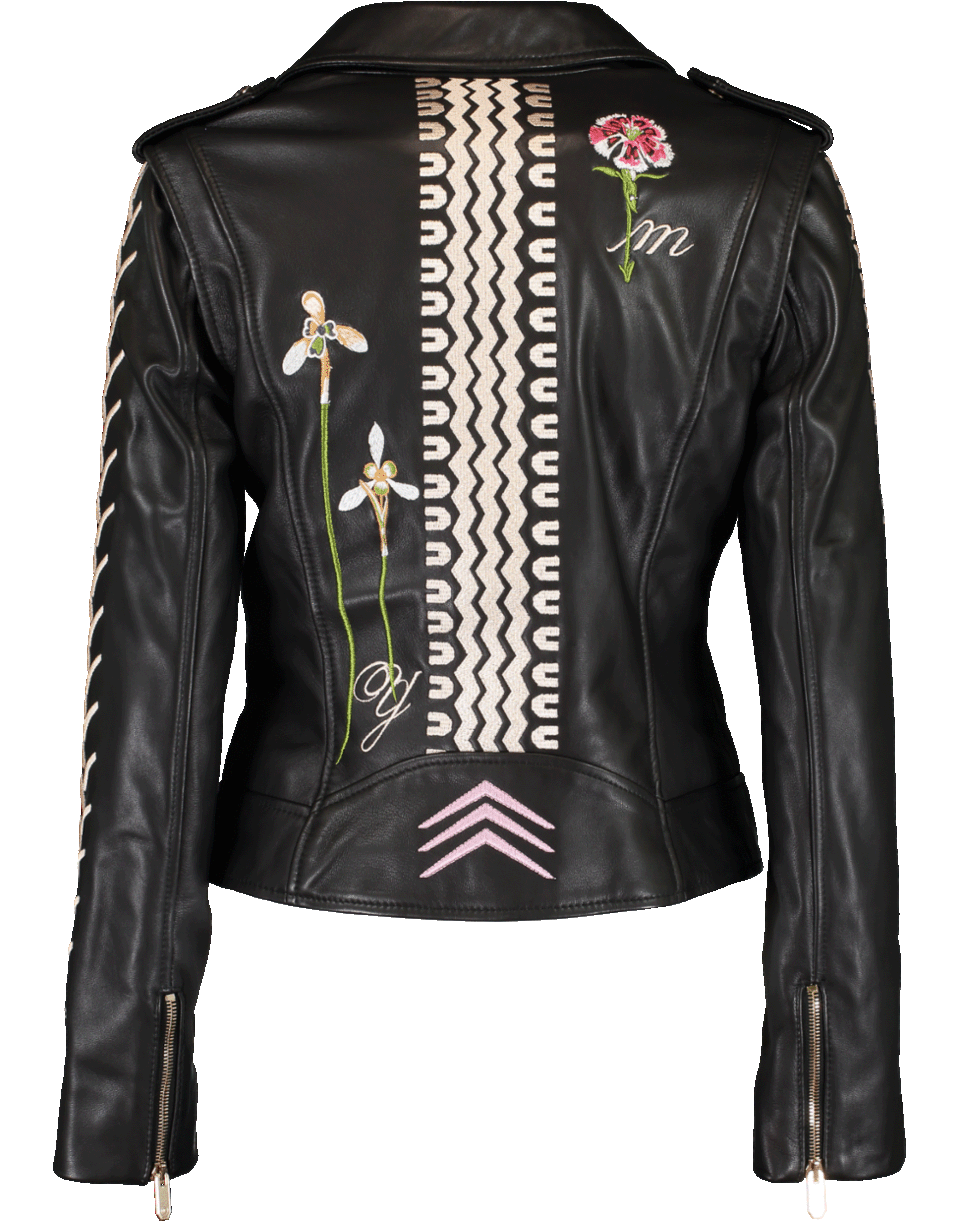 Ryder Embroidered Leather Jacket CLOTHINGJACKETCASUAL TEMPERLEY LONDON   