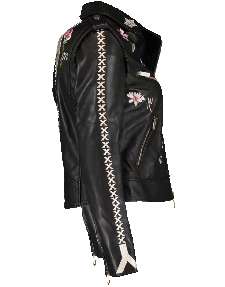 TEMPERLEY LONDON-Ryder Embroidered Leather Jacket-
