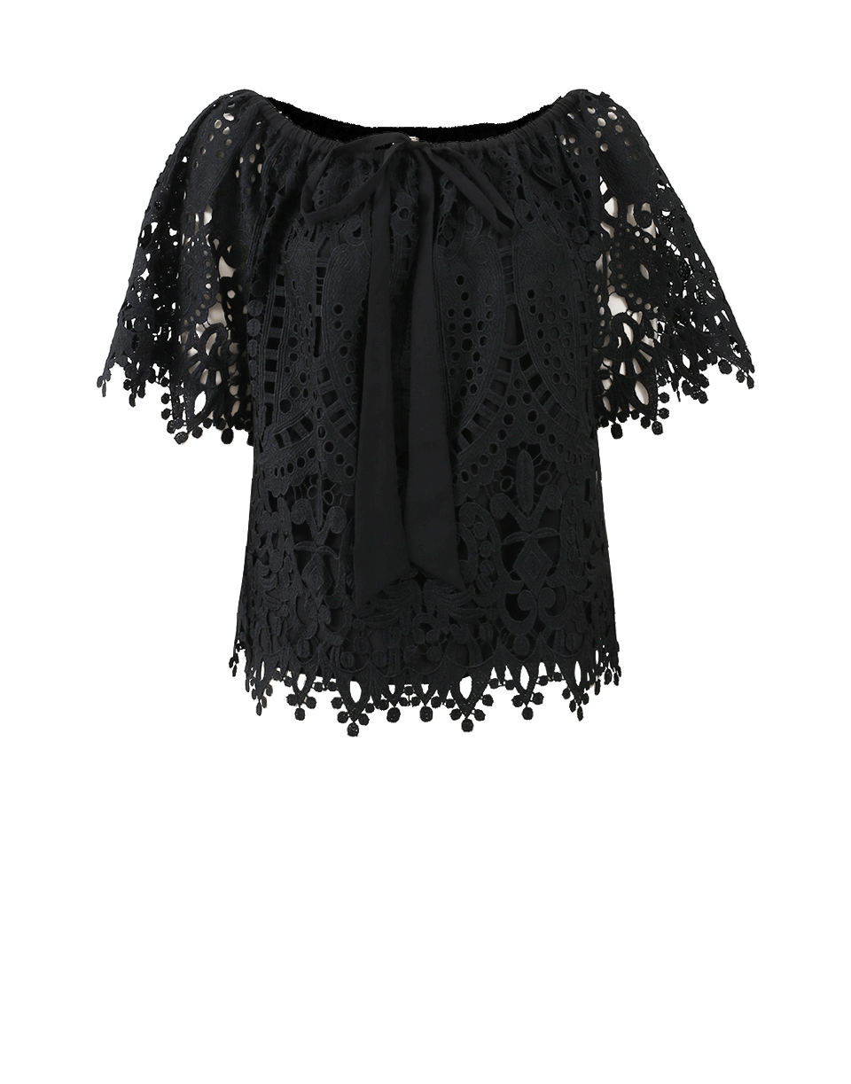 TEMPERLEY LONDON-Berry Lace Top-