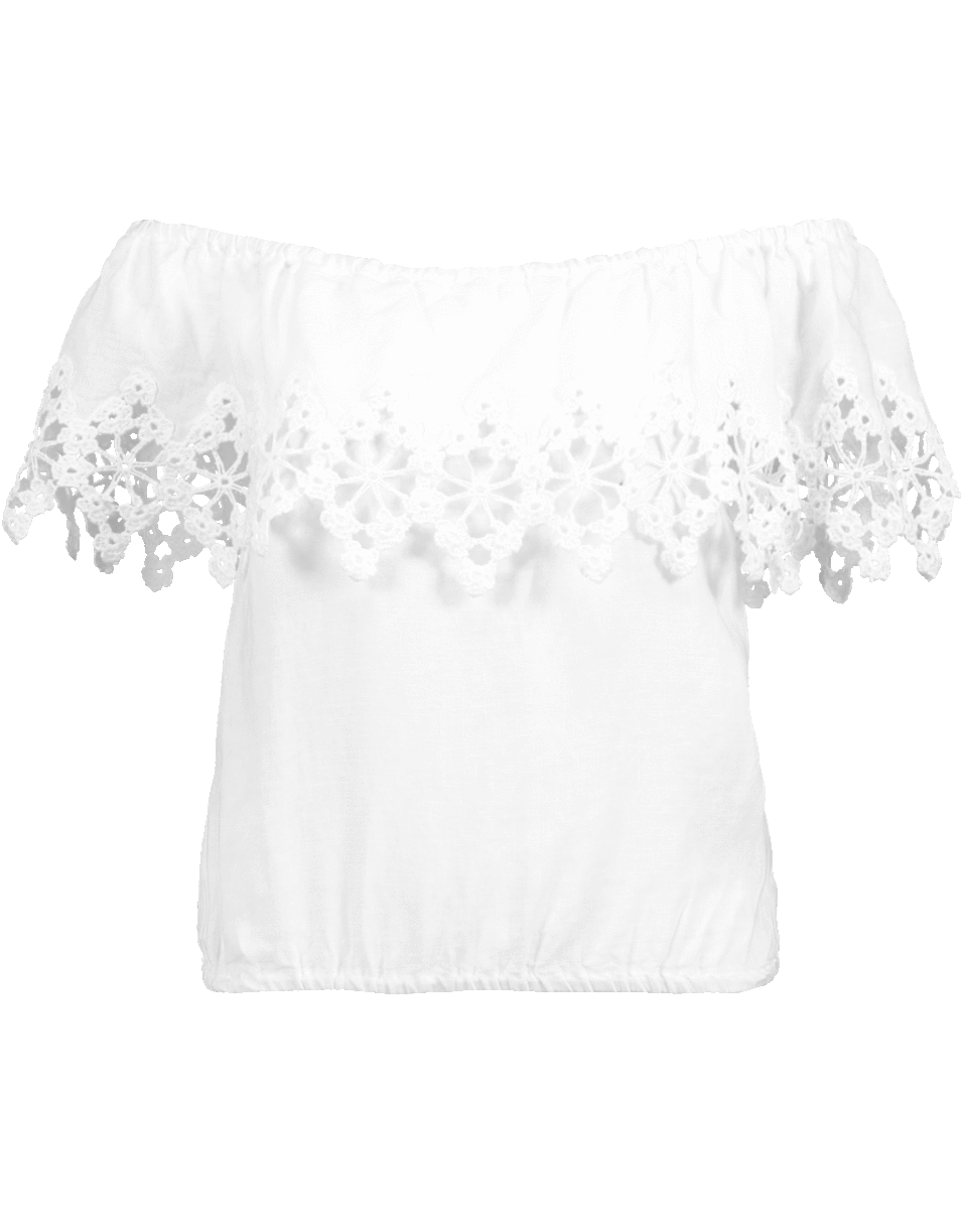 TEMPTATION POSITANO-Off Shoulder Crochet Blouse-
