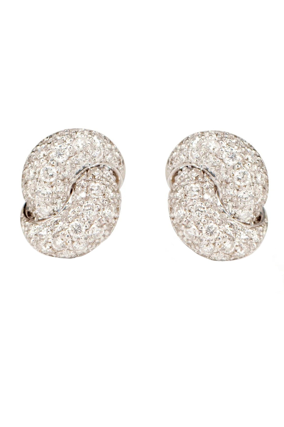 Large Diamond Love Knot Earrings