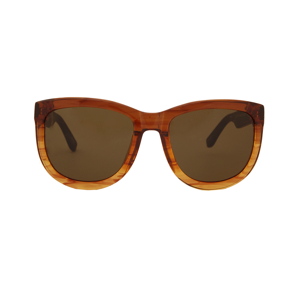 Mahogany Leather Sunglasses ACCESSORIESUNGLASSES THE ROW   