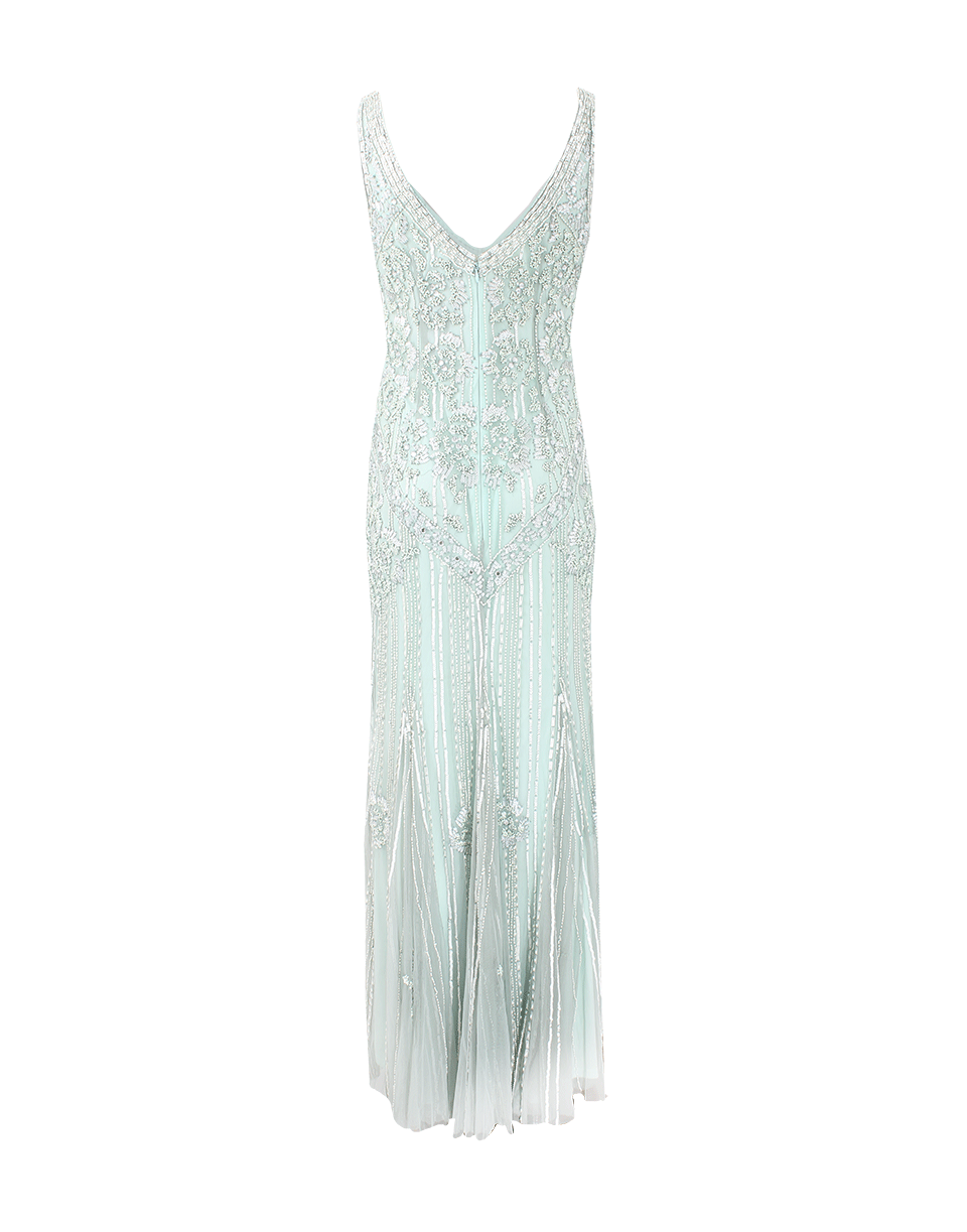 THEIA-Beaded Column Dress-