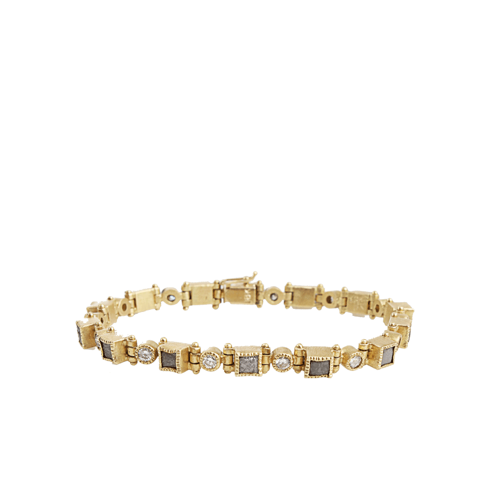 TODD REED-Diamond Tennis Bracelet-YLW GOLD