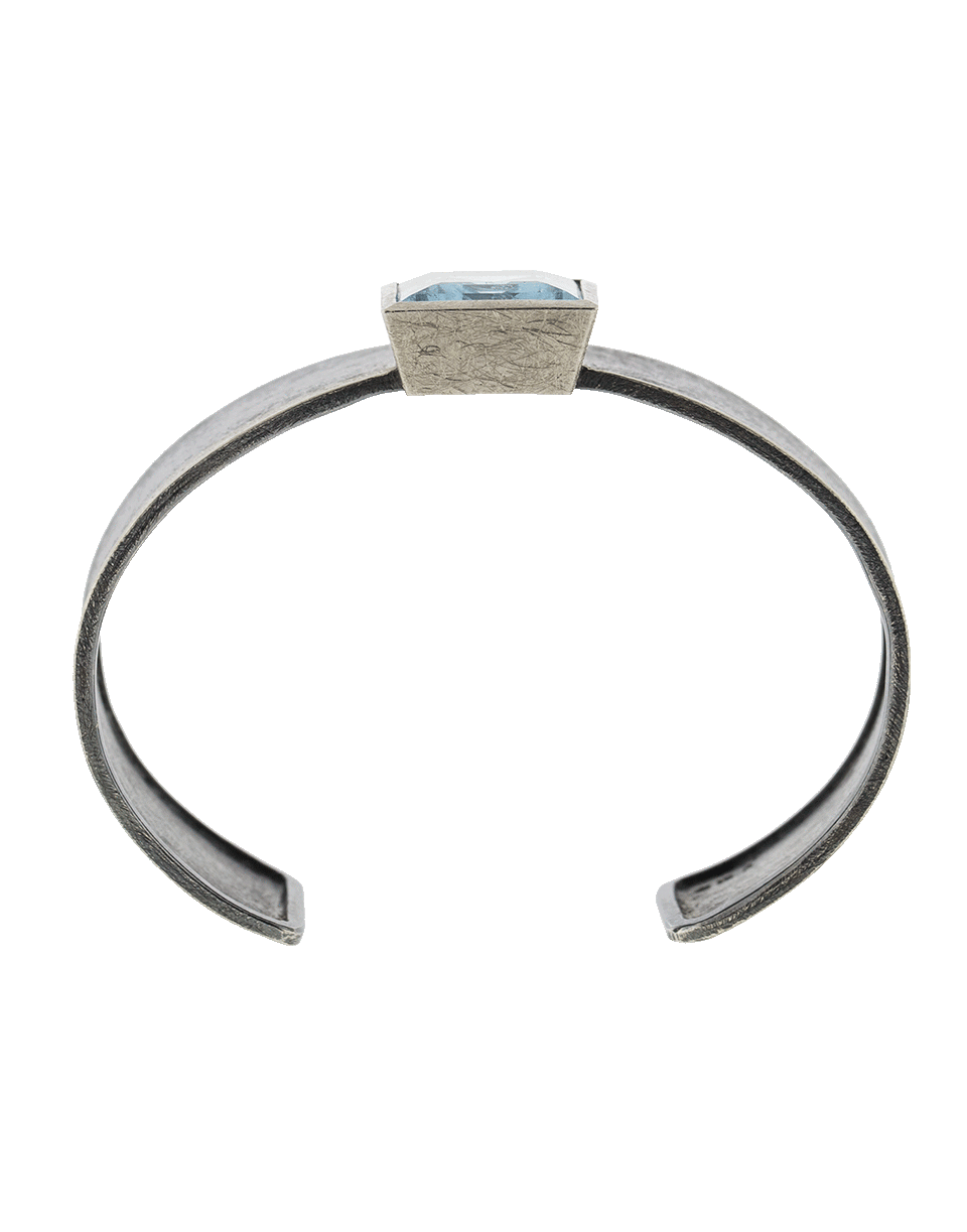 TODD REED-Aquamarine Cuff Bracelet-SILVER